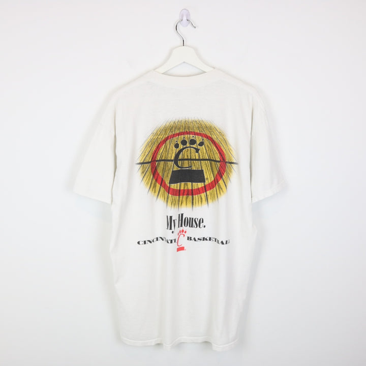 Vintage 90's University of Cincinnati Basketball Tee - L-NEWLIFE Clothing