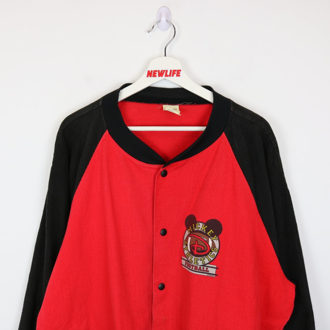 Vintage 90's Disney Mickey Athletics Football Bomber Jacket - XXL-NEWLIFE Clothing