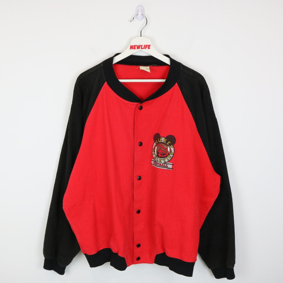 Vintage 90's Disney Mickey Athletics Football Bomber Jacket - XXL-NEWLIFE Clothing
