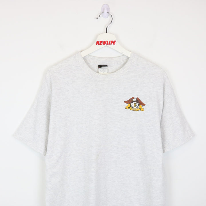 Vintage 00's Poland Harley Owners Group Tee - L-NEWLIFE Clothing