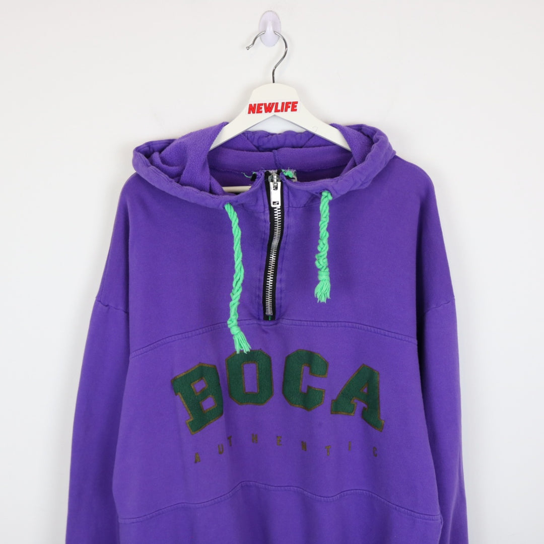 Vintage 90's BOCA Quarter Zip Hoodie - XL-NEWLIFE Clothing