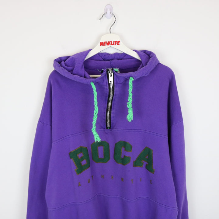 Vintage 90's BOCA Quarter Zip Hoodie - XL-NEWLIFE Clothing