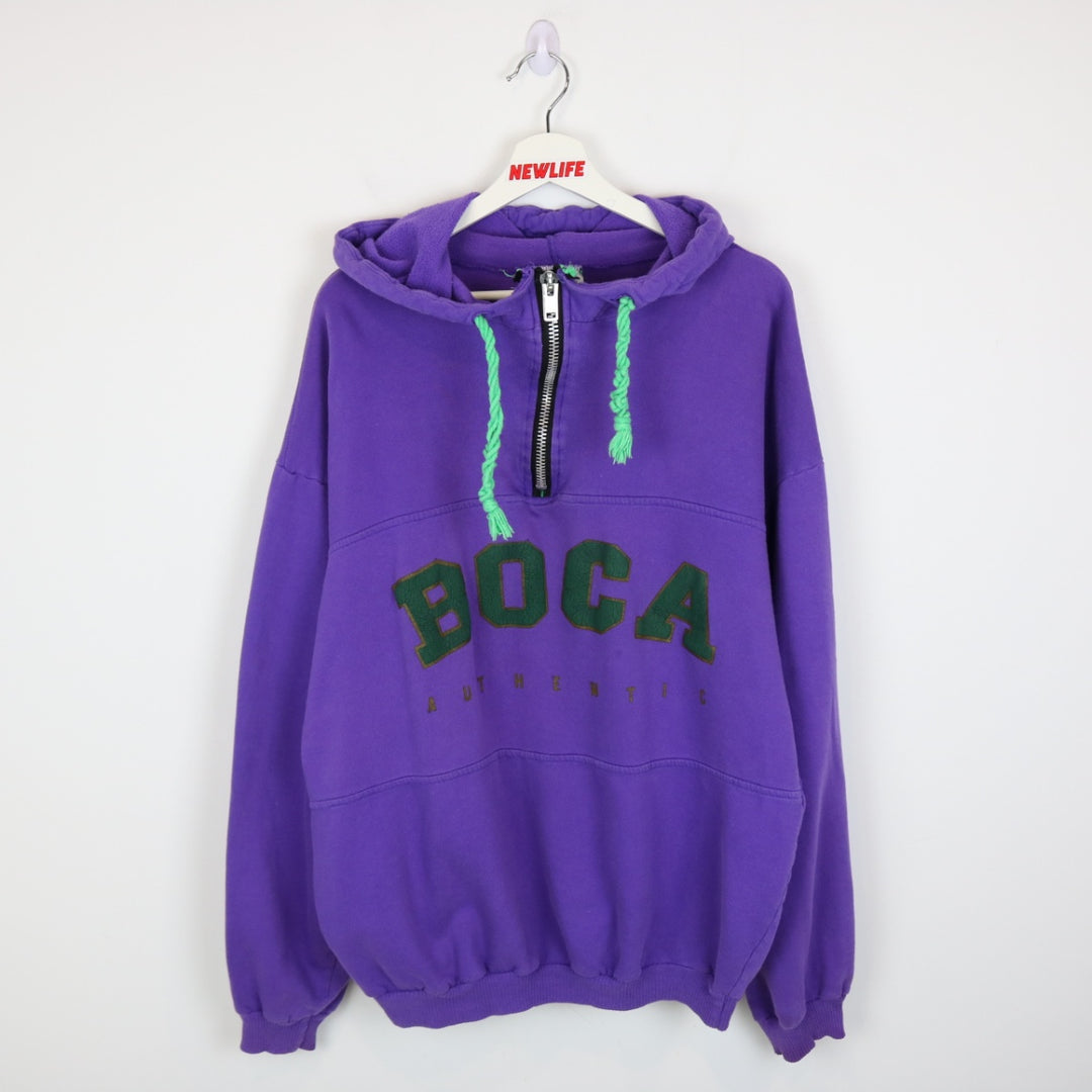 Vintage 90's BOCA Quarter Zip Hoodie - XL-NEWLIFE Clothing