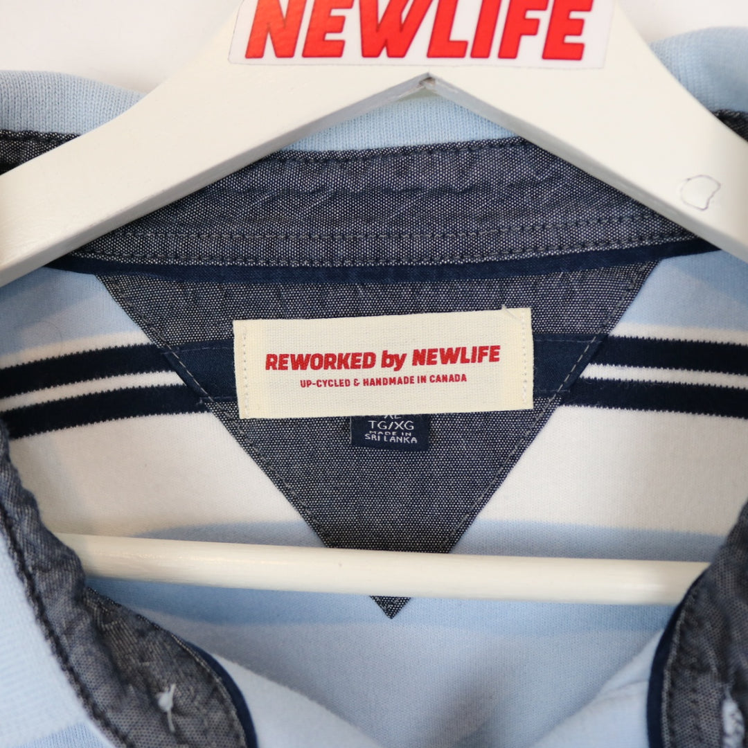Reworked Tommy Hilfiger Cropped Polo Shirt - XL-NEWLIFE Clothing