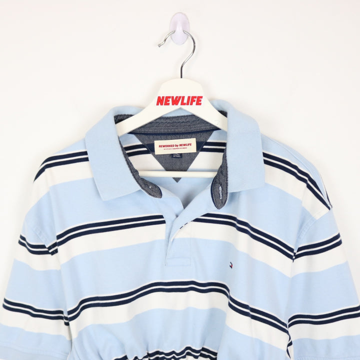 Reworked Tommy Hilfiger Cropped Polo Shirt - XL-NEWLIFE Clothing