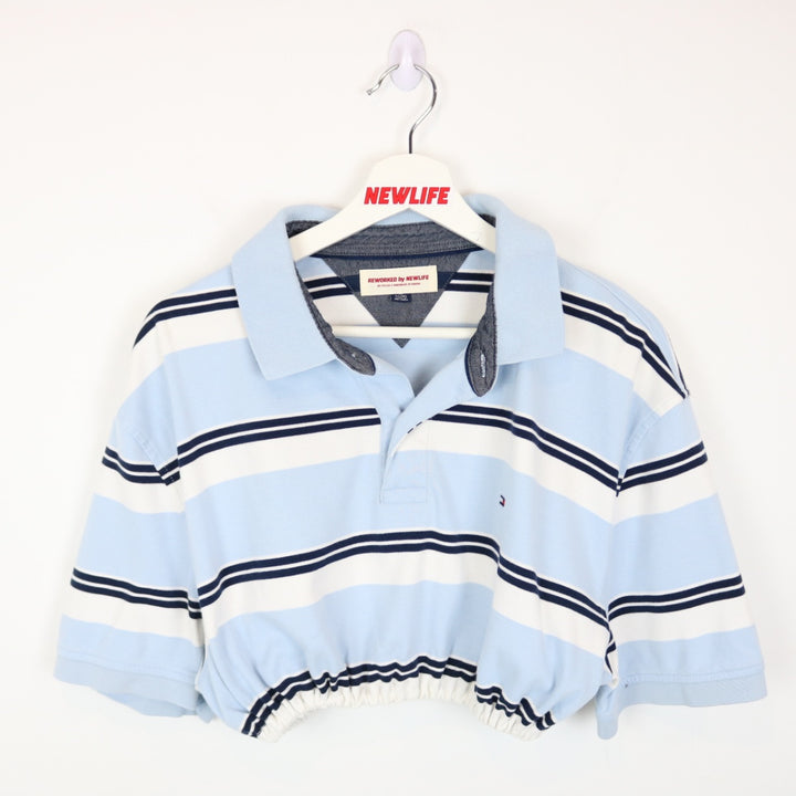 Reworked Tommy Hilfiger Cropped Polo Shirt - XL-NEWLIFE Clothing