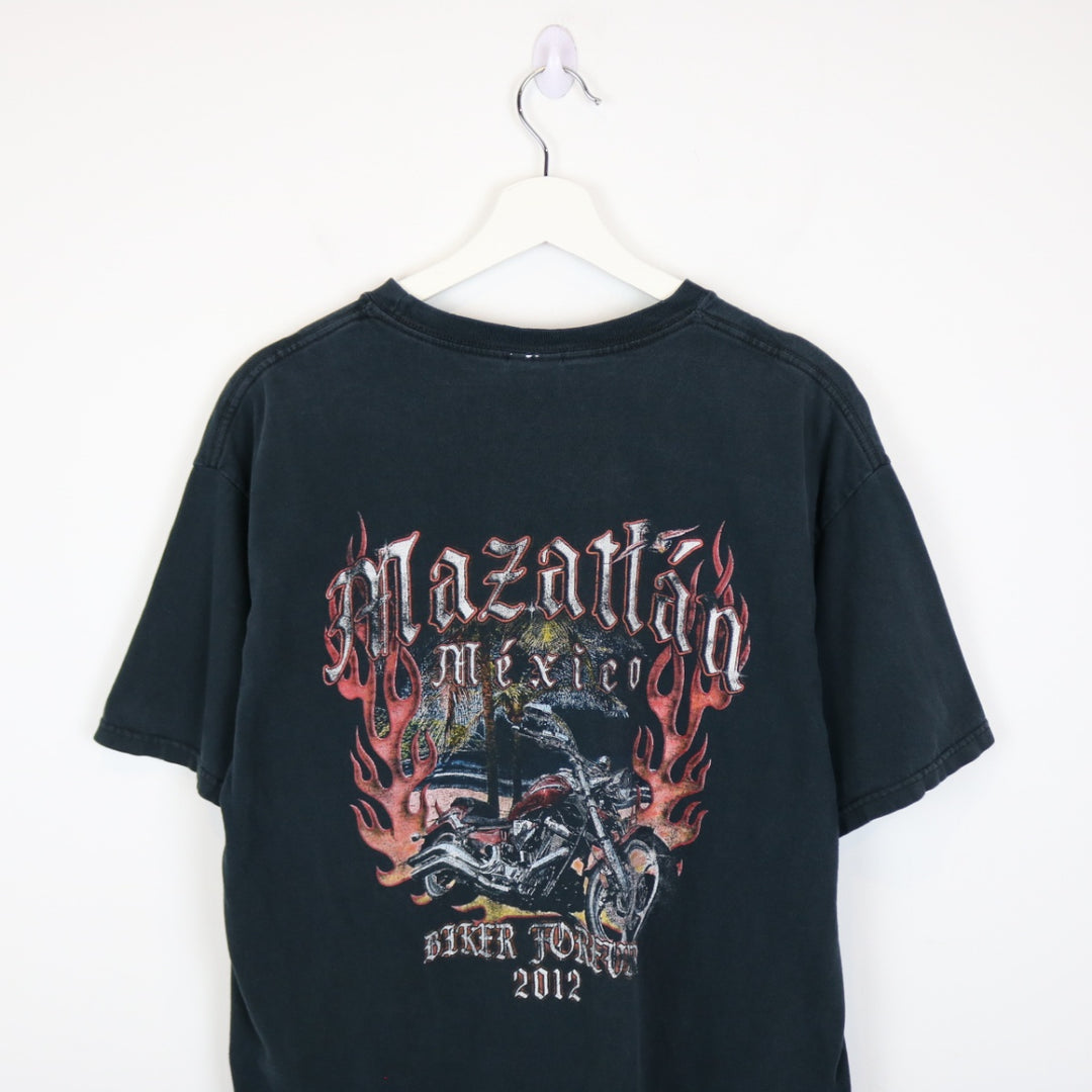 2012 Mazatlan Mexico Biker Tee - L-NEWLIFE Clothing