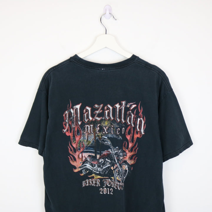 2012 Mazatlan Mexico Biker Tee - L-NEWLIFE Clothing