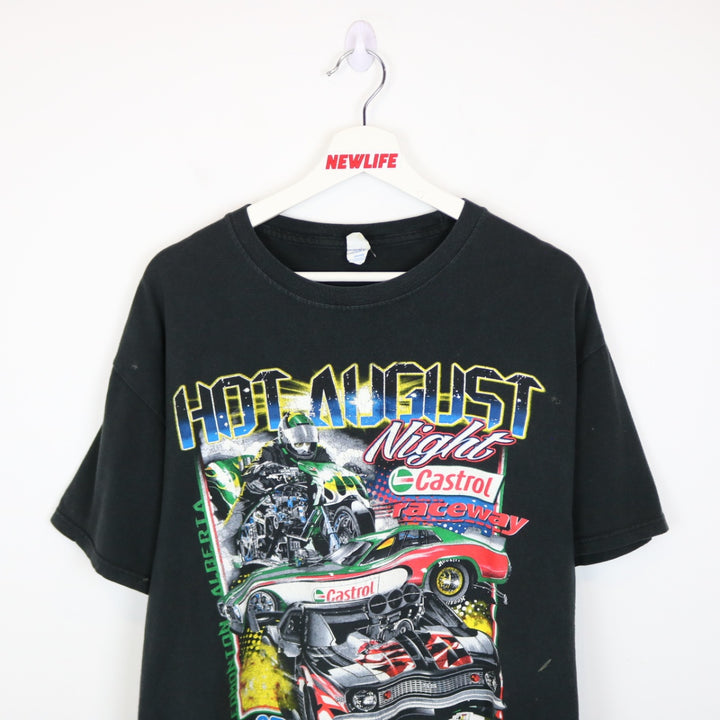 Vintage 00's Hot August Night Castrol Racing Tee - L-NEWLIFE Clothing