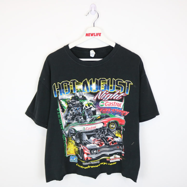 Vintage 00's Hot August Night Castrol Racing Tee - L-NEWLIFE Clothing
