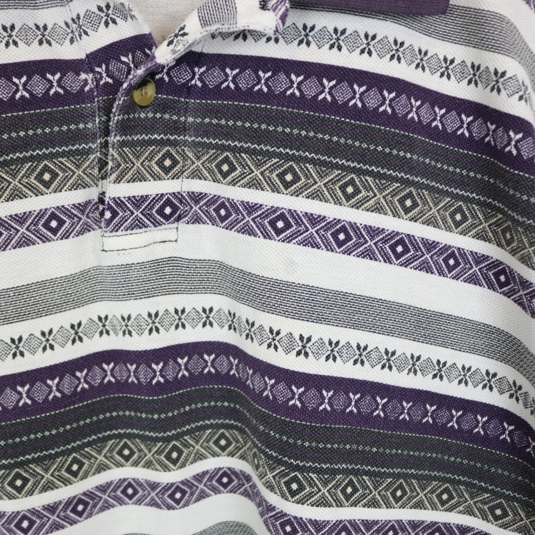 Vintage 00's Patterned Polo Shirt - L-NEWLIFE Clothing