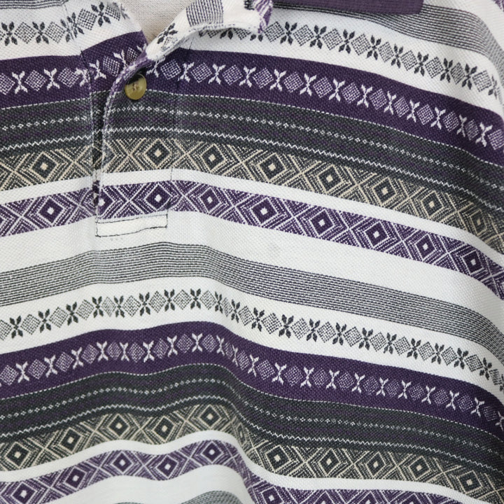 Vintage 00's Patterned Polo Shirt - L-NEWLIFE Clothing