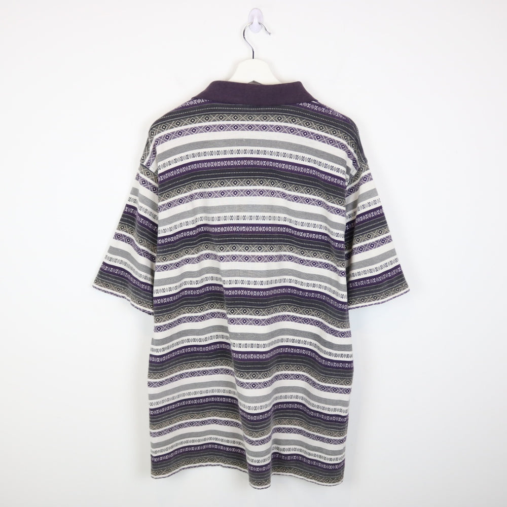 Vintage 00's Patterned Polo Shirt - L-NEWLIFE Clothing