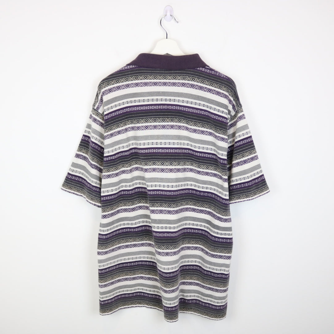 Vintage 00's Patterned Polo Shirt - L-NEWLIFE Clothing