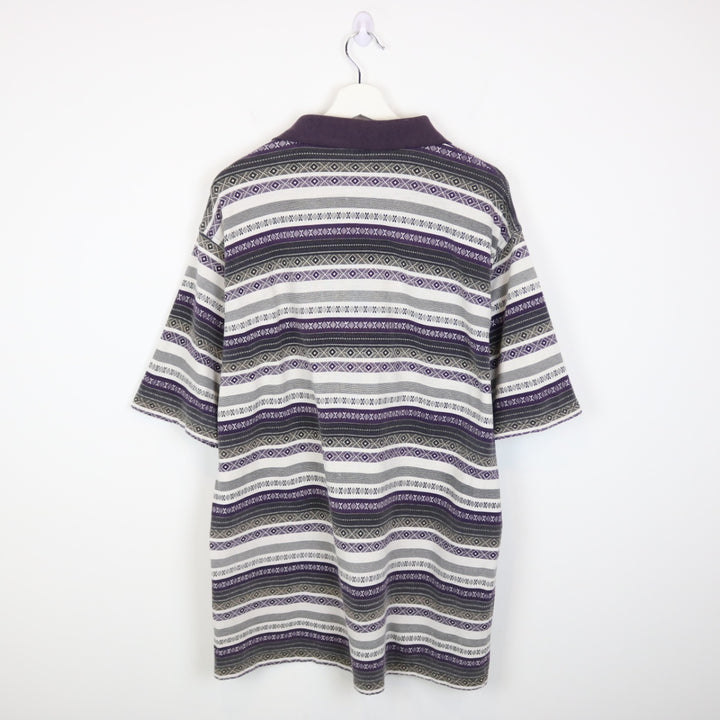 Vintage 00's Patterned Polo Shirt - L-NEWLIFE Clothing