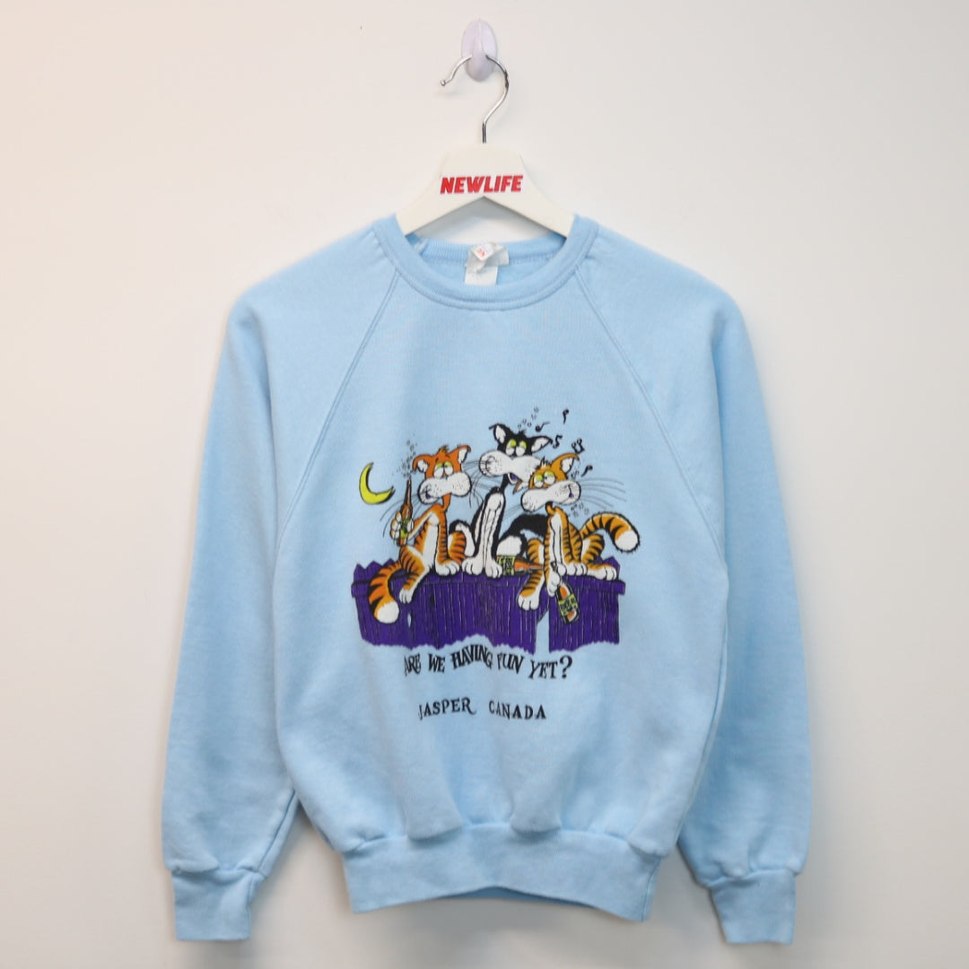 Vintage Are We Having Fun Jasper Crewneck - XS-NEWLIFE Clothing