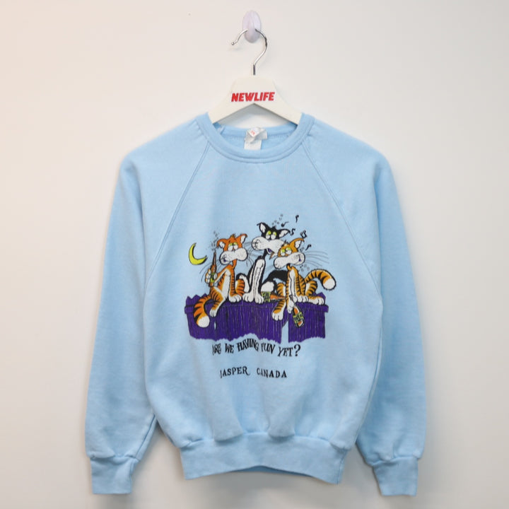 Vintage Are We Having Fun Jasper Crewneck - XS-NEWLIFE Clothing