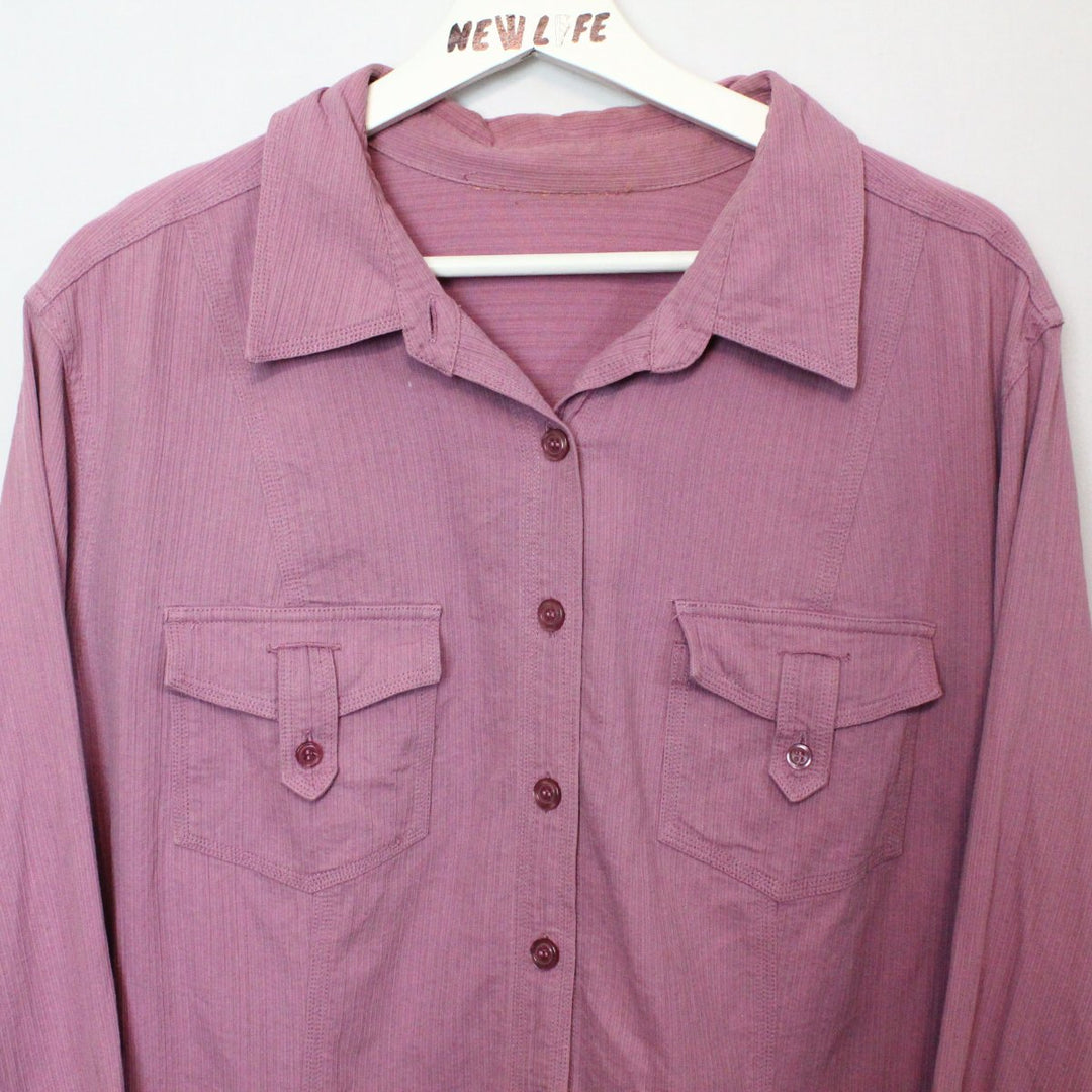Vintage Textured Button Up - XL-NEWLIFE Clothing