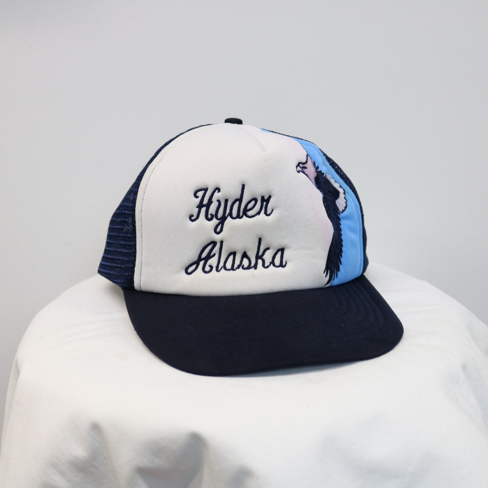 Vintage 80's Hyder Alaska Eagle Trucker Hat - OS-NEWLIFE Clothing