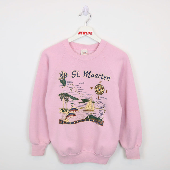 Vintage 90's St. Maarten Map Crewneck - XS-NEWLIFE Clothing