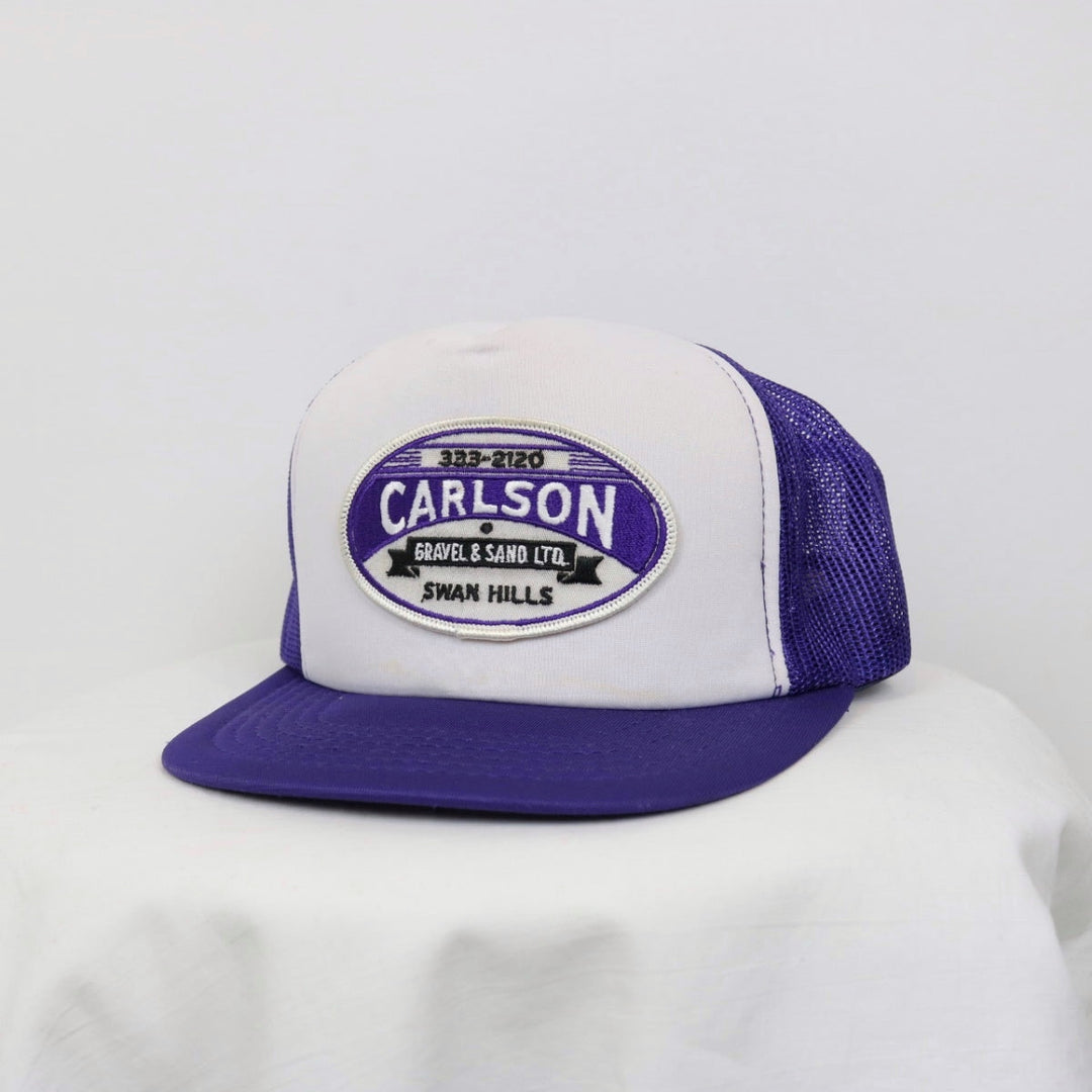 Vintage 80's Carlson Swan Hill Trucker Hat - OS-NEWLIFE Clothing