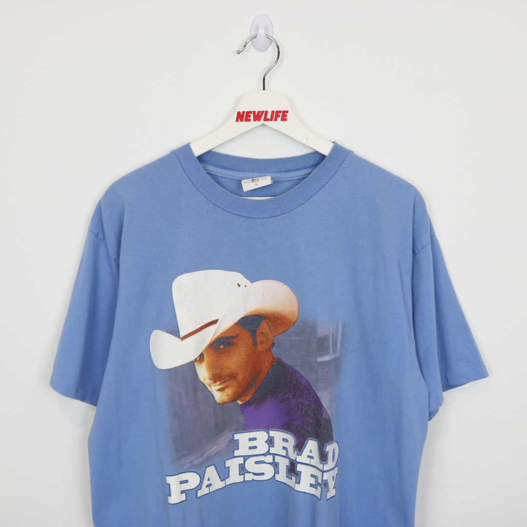 Vintage 00's Brad Paisley Time Well Wasted Tour Tee - L-NEWLIFE Clothing