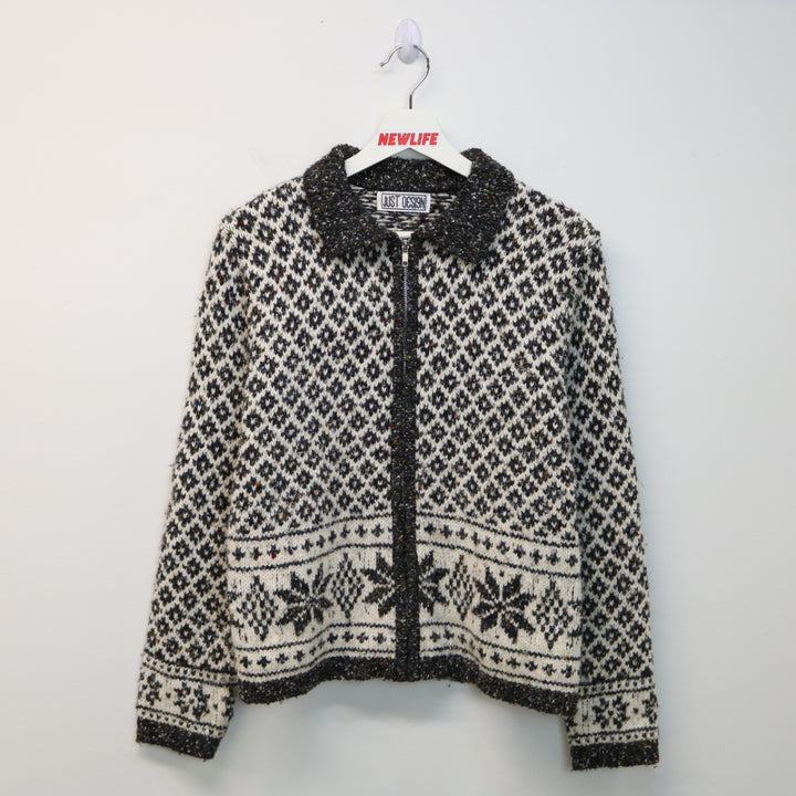 Vintage Patterned Knit Jacket - XS-NEWLIFE Clothing