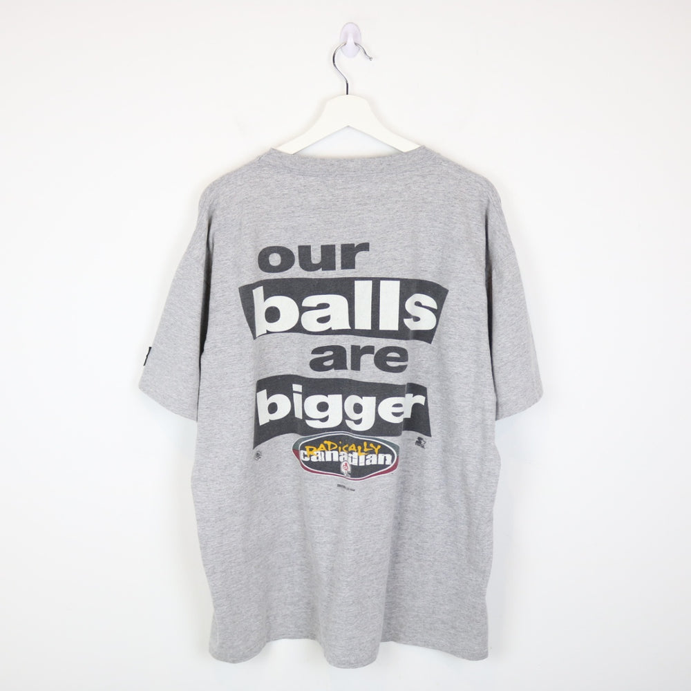 Vintage 1996 Our Balls Are Bigger CFL Starter Tee - XL-NEWLIFE Clothing