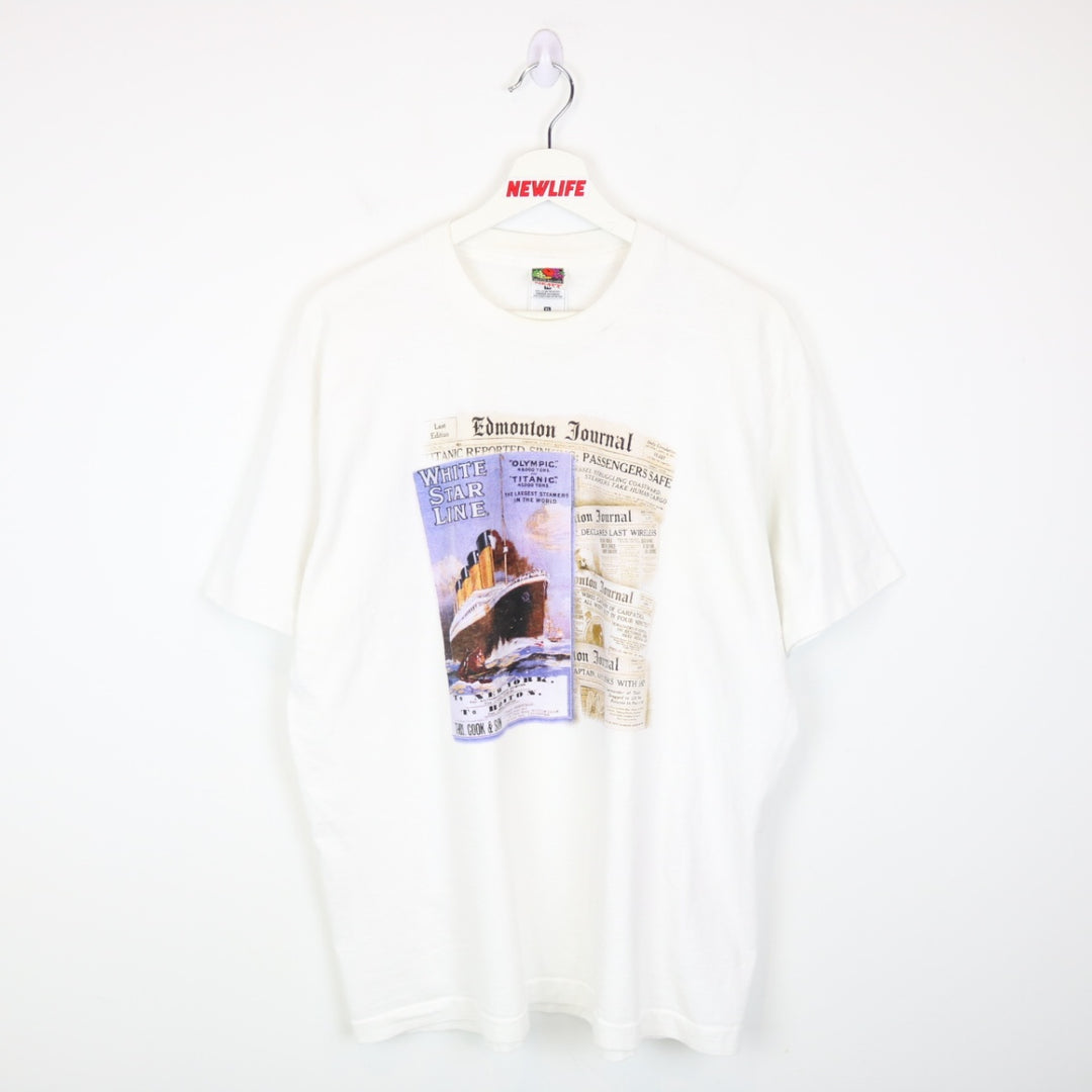 Vintage 90's Edmonton Journal Titanic Tee - XL-NEWLIFE Clothing