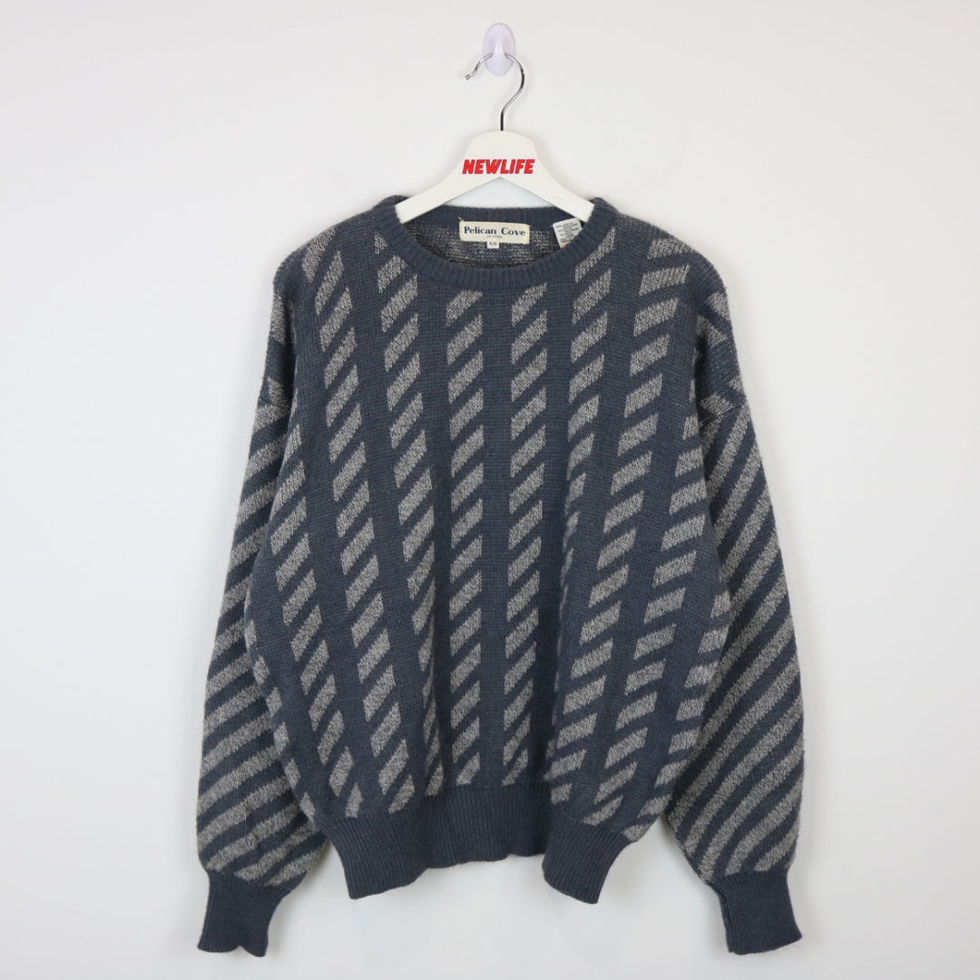 Vintage 80's Pelican Cove Pattered Knit Sweater - M-NEWLIFE Clothing