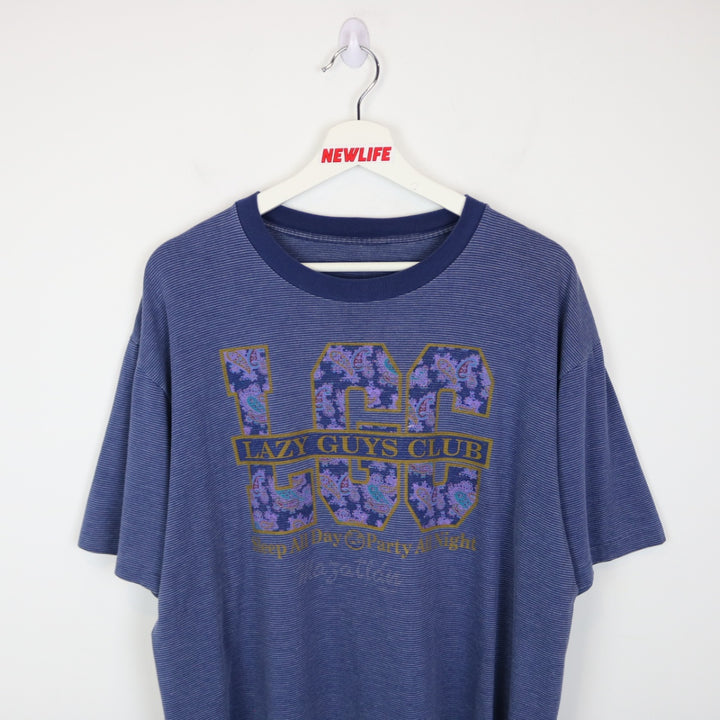 Vintage 90's Lazy Guys Club Mexico Tee - L-NEWLIFE Clothing