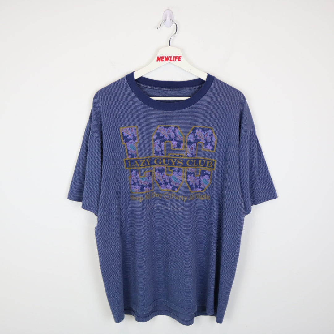 Vintage 90's Lazy Guys Club Mexico Tee - L-NEWLIFE Clothing