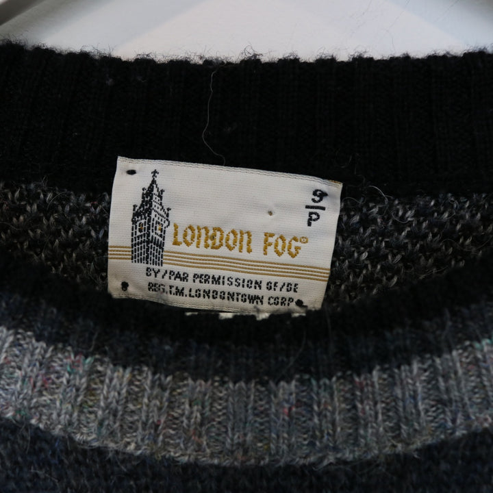 Vintage 80's London Fog Patterned Knit Sweater - S-NEWLIFE Clothing