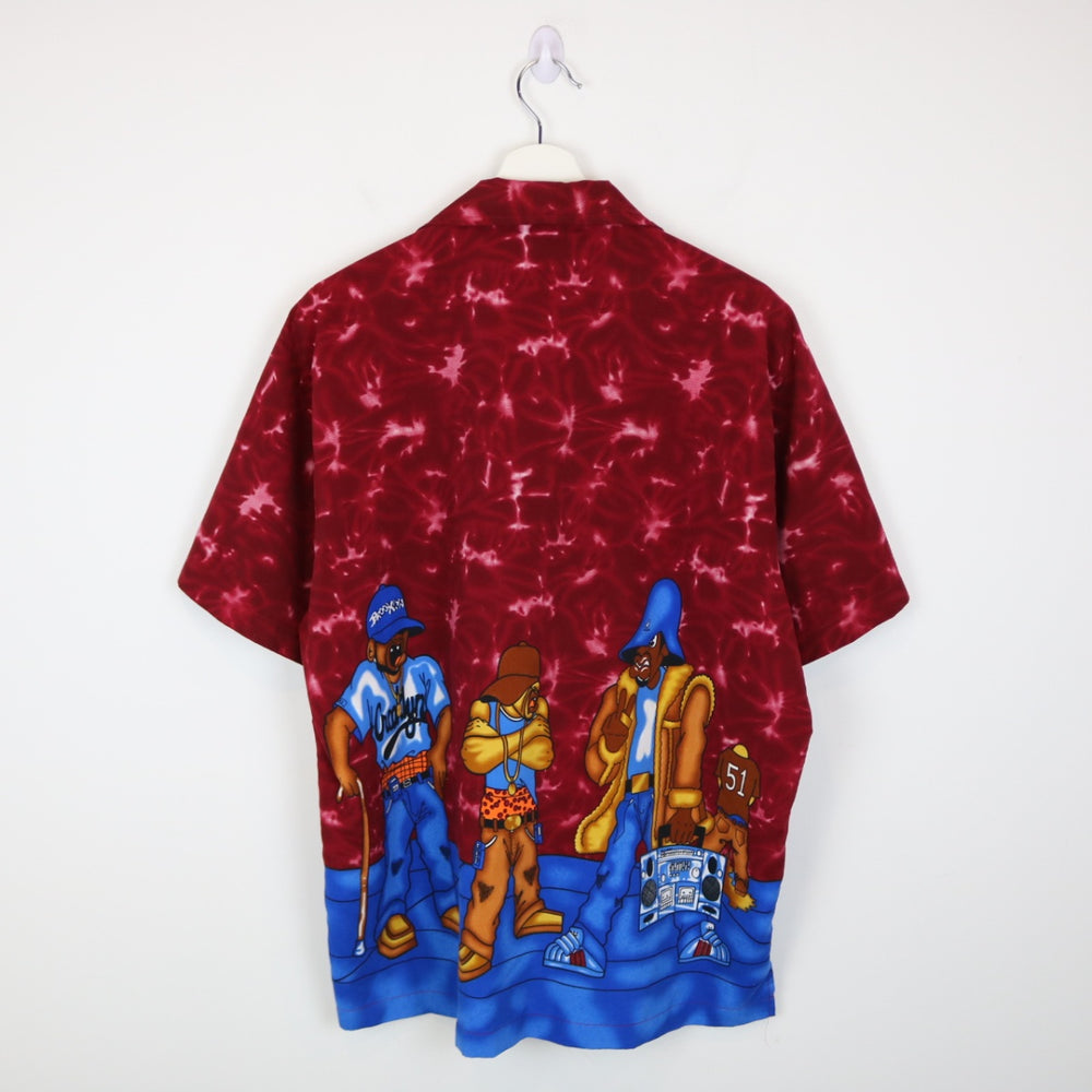 Vintage 00's Brooklyn New York AOP Short Sleeve Button Up - L-NEWLIFE Clothing