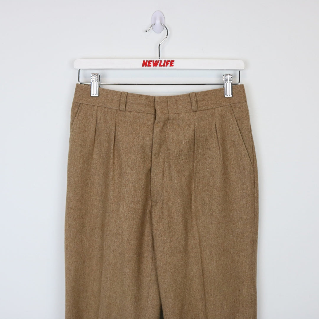 Vintage 80's Bootlegger Pleated Wool Pants - 29"-NEWLIFE Clothing