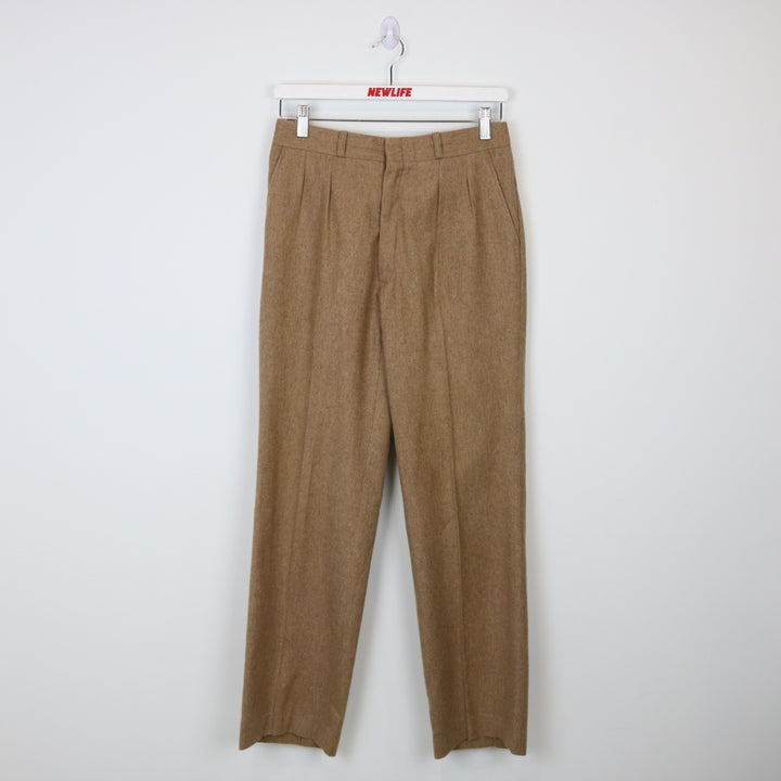 Vintage 80's Bootlegger Pleated Wool Pants - 29"-NEWLIFE Clothing