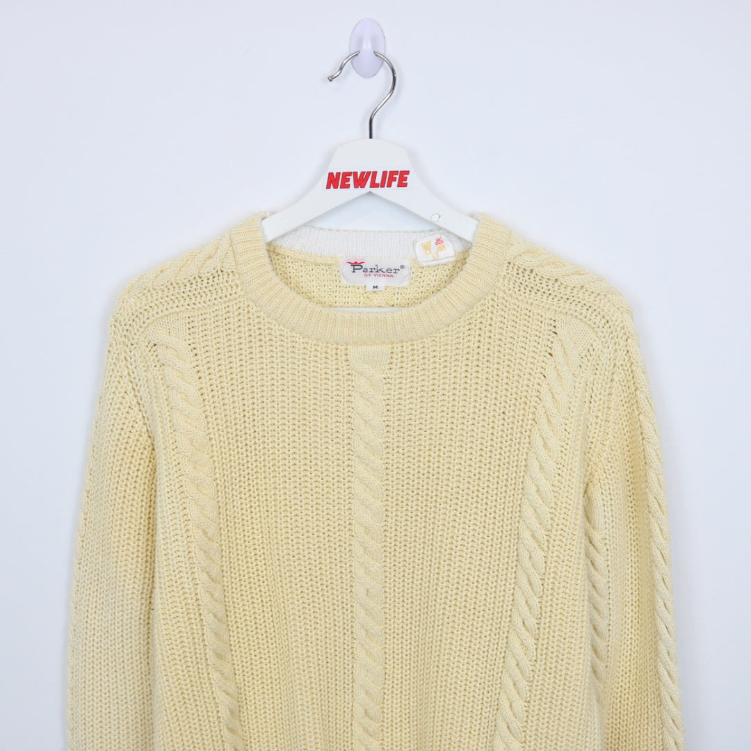 Vintage 90's Parker of Vienna Cable Knit Sweater - S-NEWLIFE Clothing