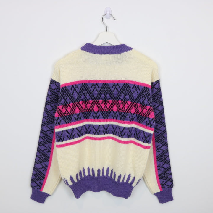 Vintage 90's Patterned Knit Sweater - XS/S-NEWLIFE Clothing