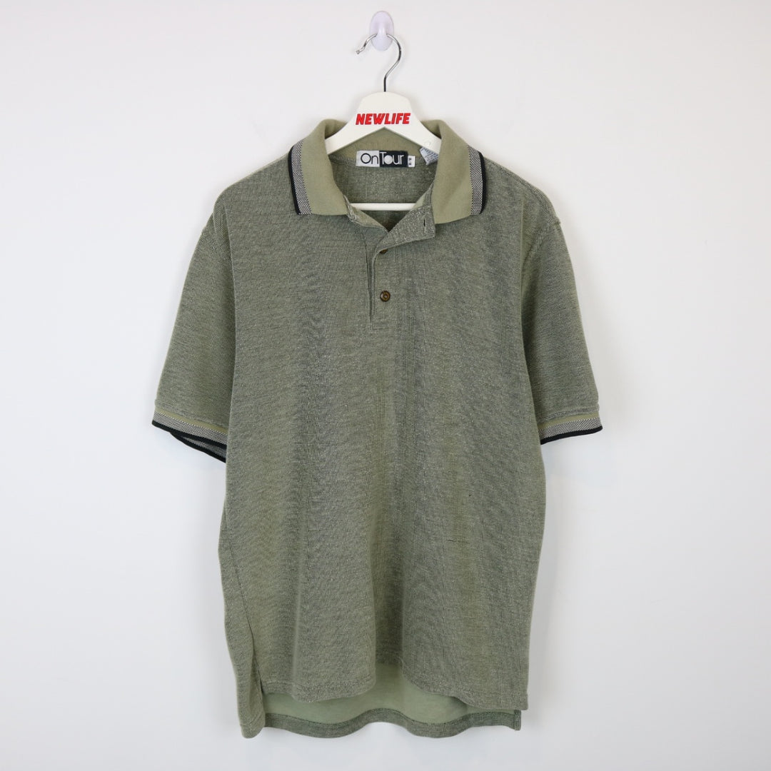 Vintage 90's Textured Polo Shirt - M-NEWLIFE Clothing