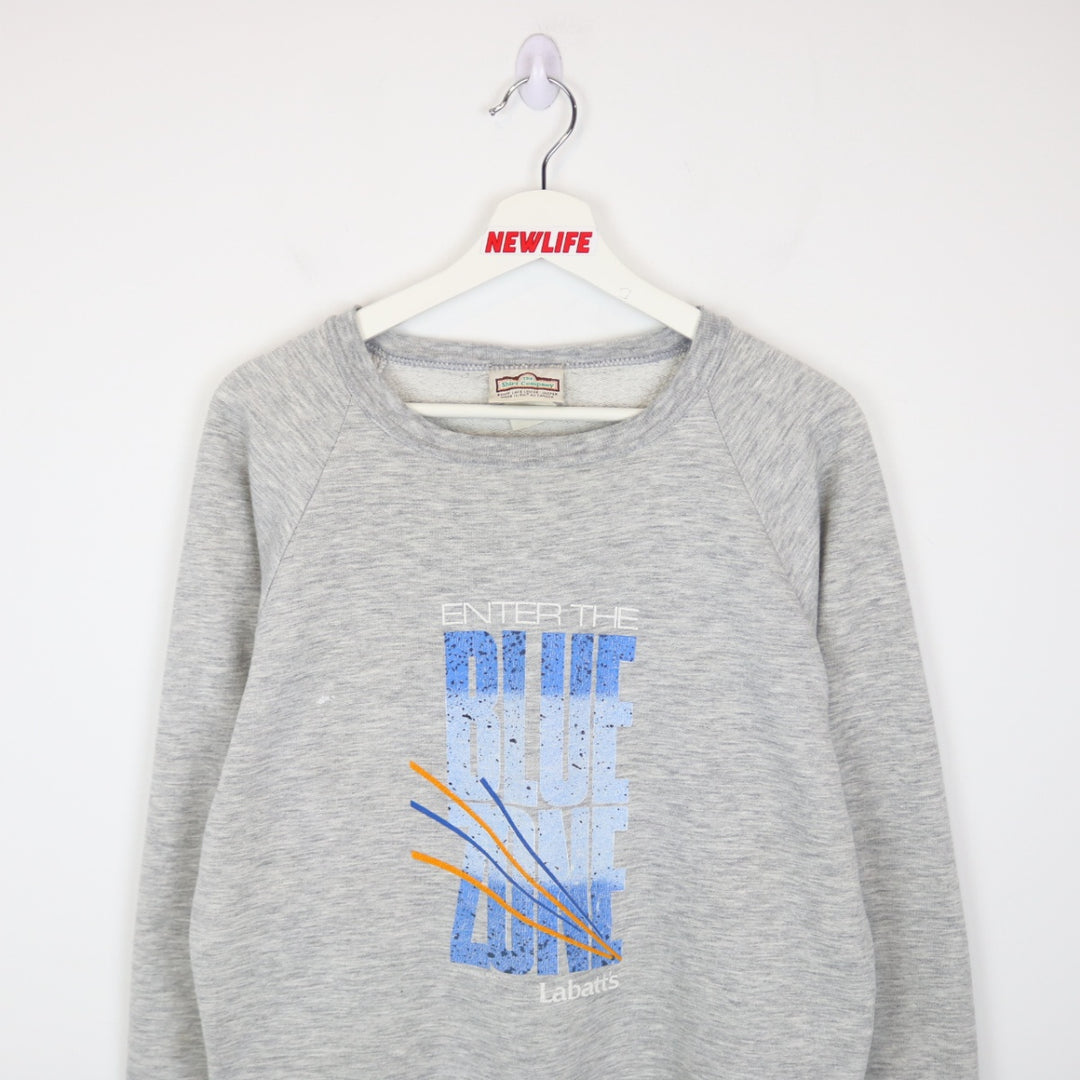 Vintage 1988 Enter the Blue Zone Labatt Beer Crewneck - L-NEWLIFE Clothing