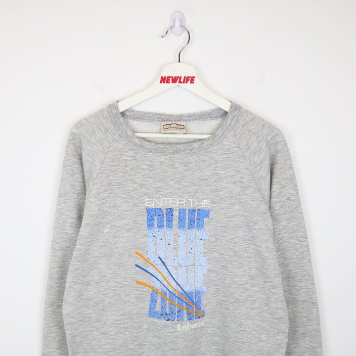 Vintage 1988 Enter the Blue Zone Labatt Beer Crewneck - L-NEWLIFE Clothing