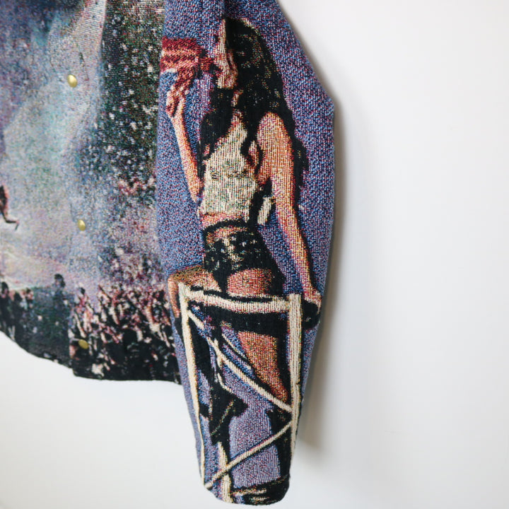 Custom Reworked Olivia Rodrigo Tapestry Jacket - S-NEWLIFE Clothing
