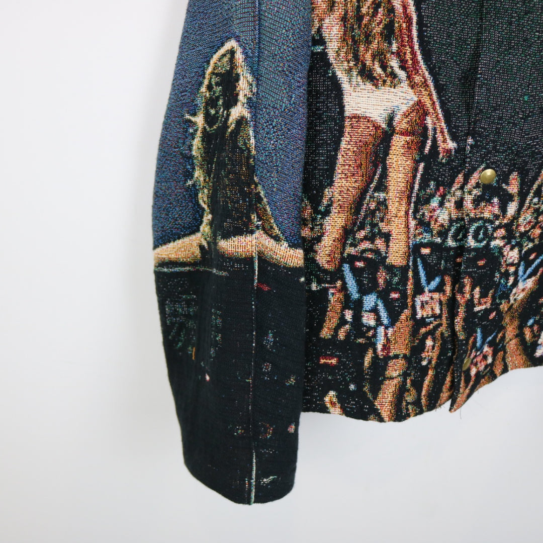 Custom Reworked Tate Mcrae Tapestry Jacket - L-NEWLIFE Clothing