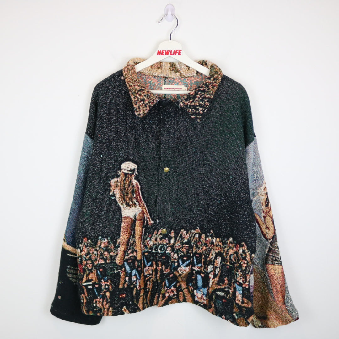 Custom Reworked Tate Mcrae Tapestry Jacket - L-NEWLIFE Clothing