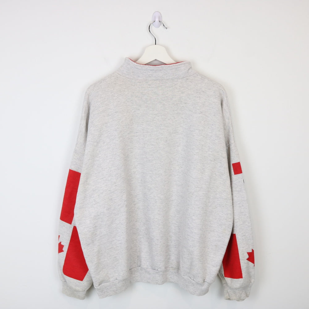 Vintage 90's Jasper Wolf Quarter Zip Sweater - XL-NEWLIFE Clothing