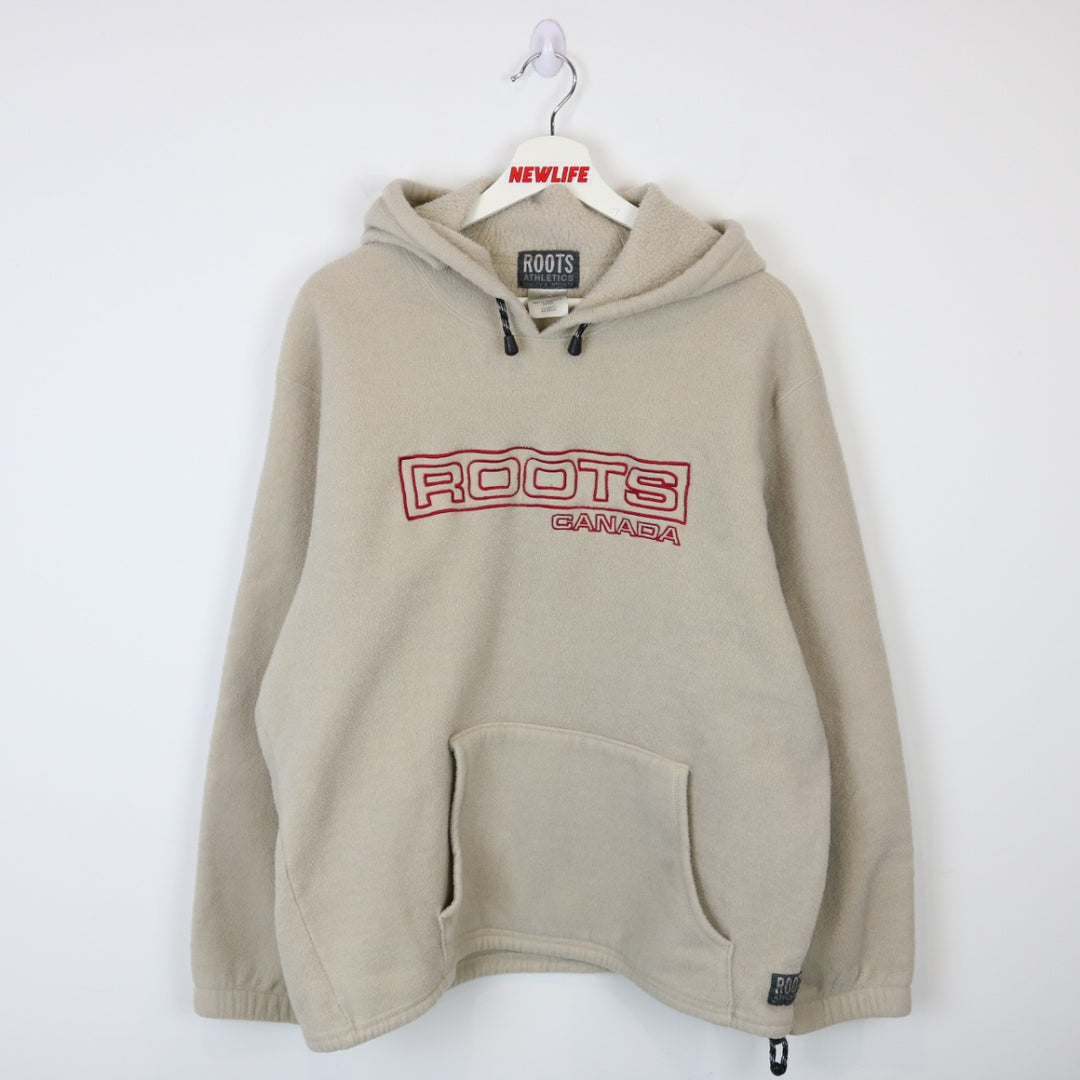 Vintage 90's Roots Athletics Fleece Hoodie - L-NEWLIFE Clothing