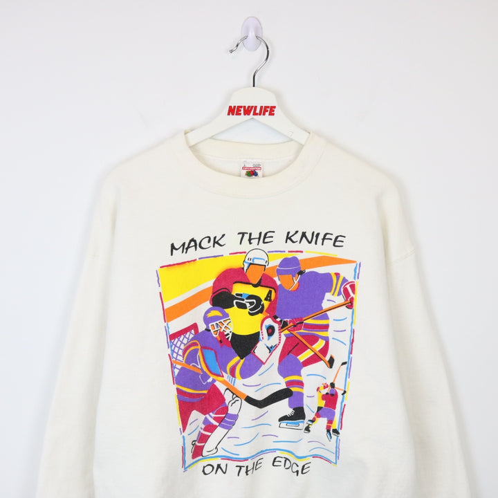 Vintage 90's Mack the Knife Hockey Crewneck - L-NEWLIFE Clothing