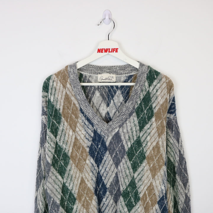 Vintage 90's Arnold Palmer Patterned Knit Sweater - M-NEWLIFE Clothing