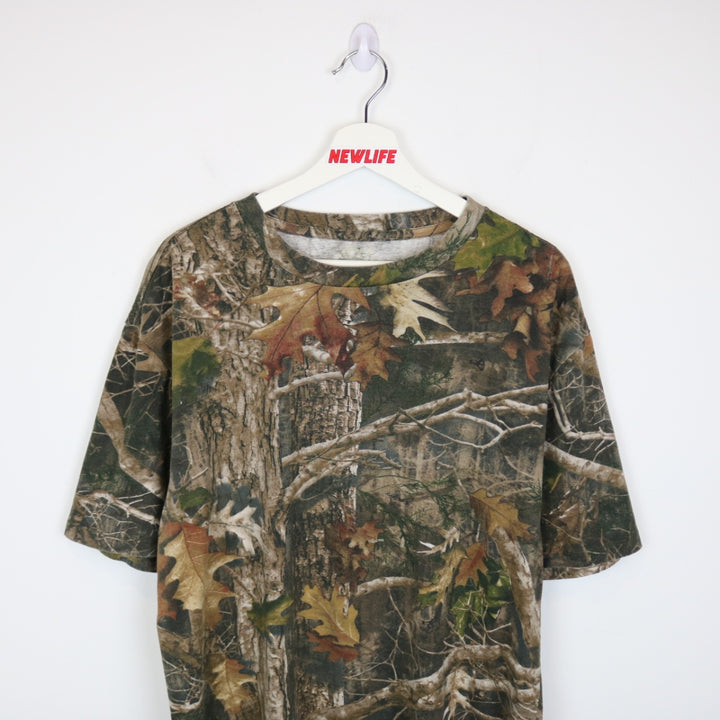 Y2K Red Head Real Tree Camo Tee - L-NEWLIFE Clothing