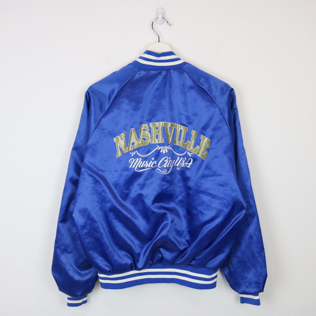 Vintage 80's Nashville Music City Satin Jacket - S-NEWLIFE Clothing